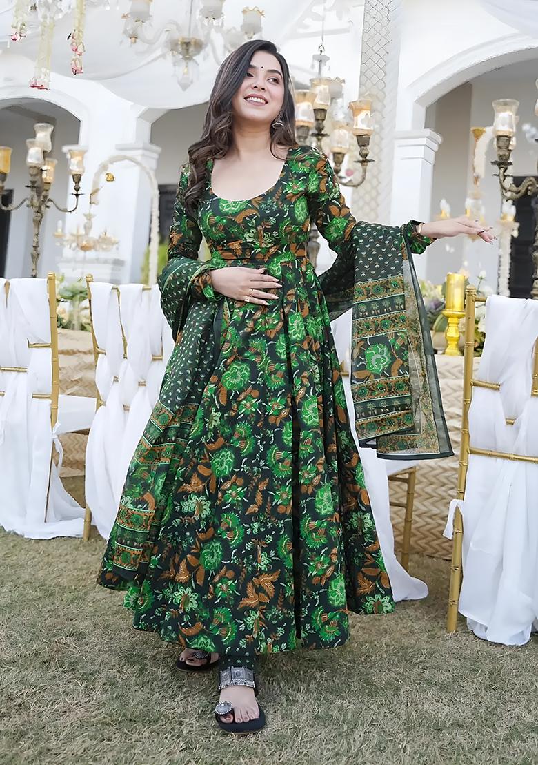 Multicolor Digital Print Pure Muslin Kurta Set