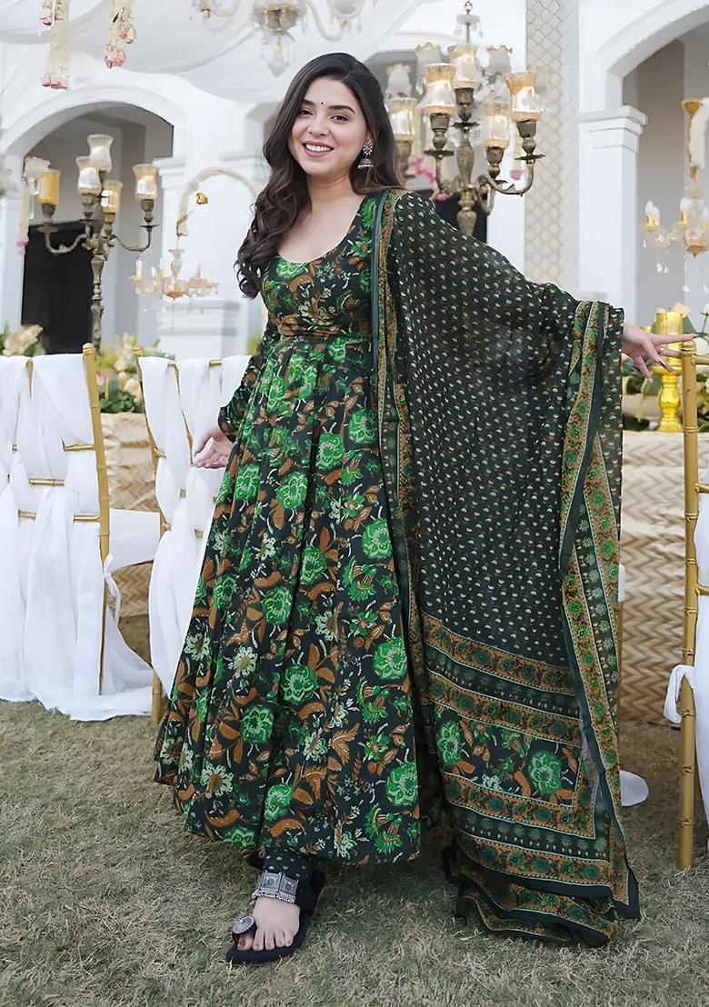 Multicolor Digital Print Pure Muslin Kurta Set