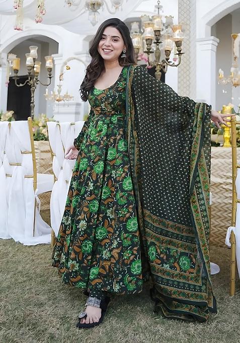 Multicolor Digital Print Pure Muslin Kurta Set