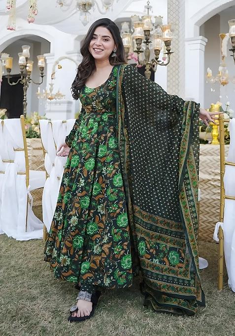 Multicolor Digital Print Pure Muslin Kurta Set