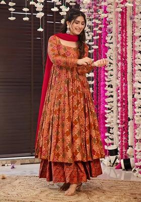 Multicolor Digital Print Pure Muslin&nbsp;Kurta Set