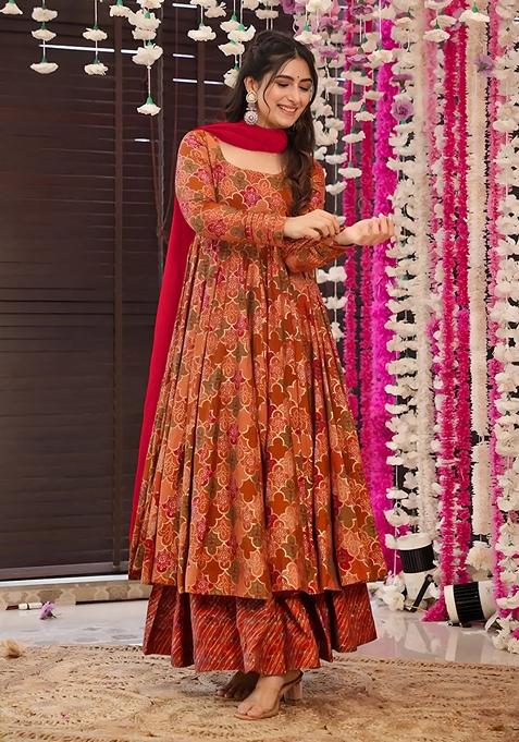 Multicolor Digital Print Pure Muslin Kurta Set