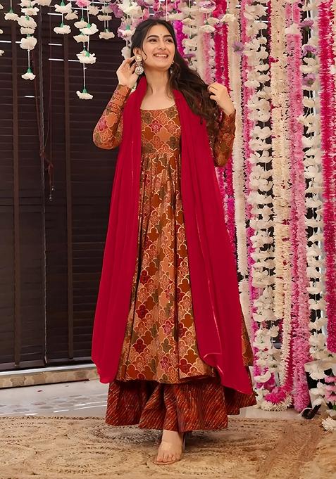 Multicolor Digital Print Pure Muslin Kurta Set