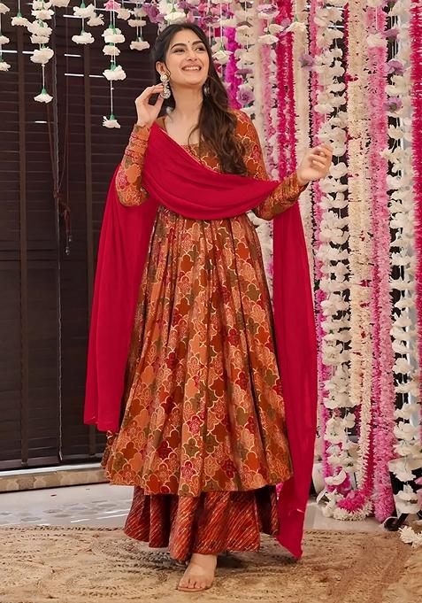 Multicolor Digital Print Pure Muslin Kurta Set