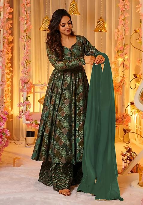 Multicolor Digital Print Pure Muslin Kurta Set