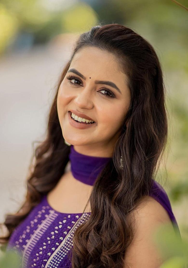 Purple Zari Sequin Embroidered Georgette Palazzo Set