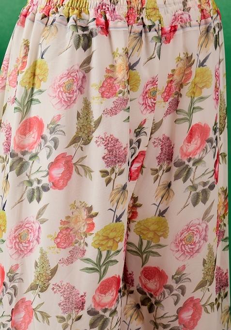 Olive Zari Embroidered Jacket With Blouse And Palazzo - Rent main image 1