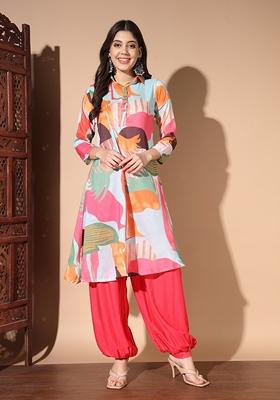 Multicolor Digital Print Muslin
Kurta Set