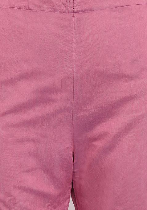 Wine Gotta Work Chanderi Cotton Kurta set