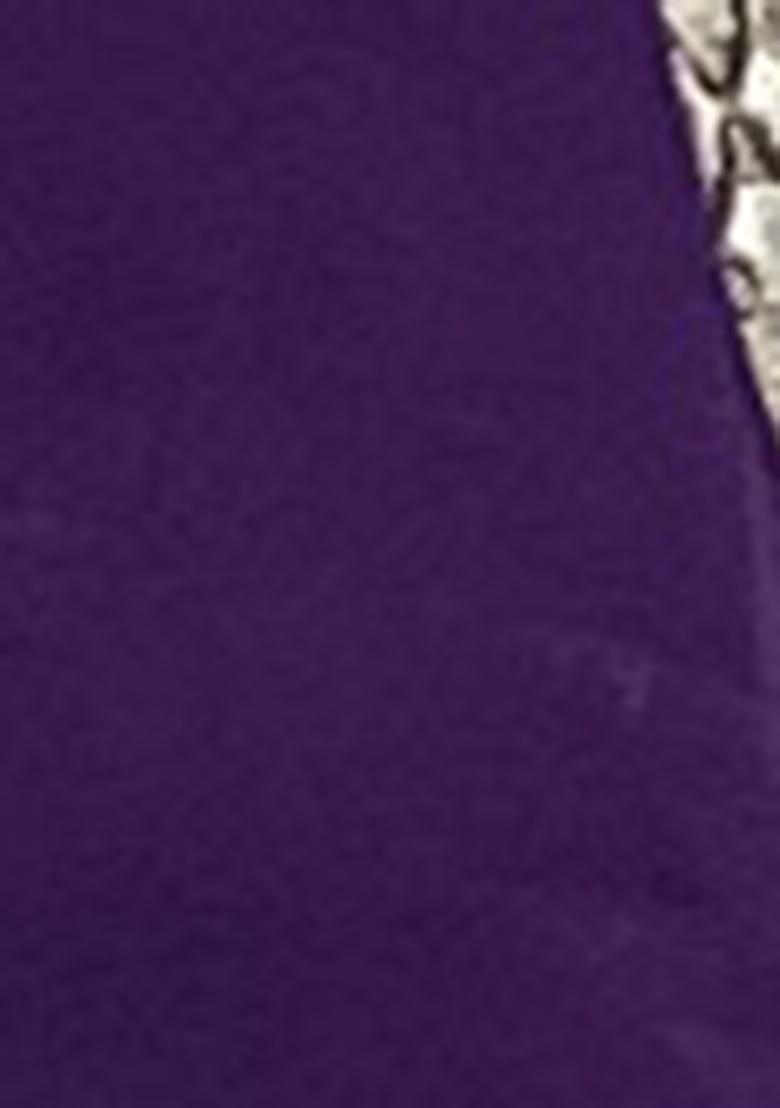 Purple Embroidered Georgette Kurta Set