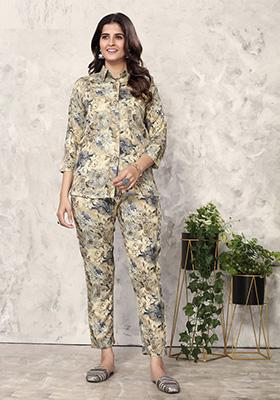 Multicolor Printed Rayon Co-Ord Set