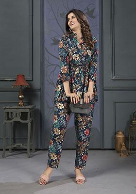 Multicolor Printed Rayon Co-Ord Set