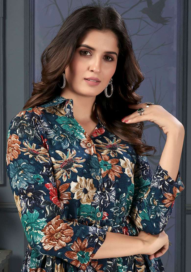 Multicolor Printed Rayon Co-Ord Set - Indya