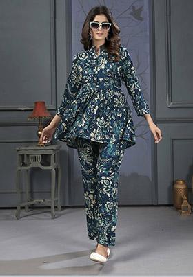 Multicolor Printed Rayon Co-Ord Set