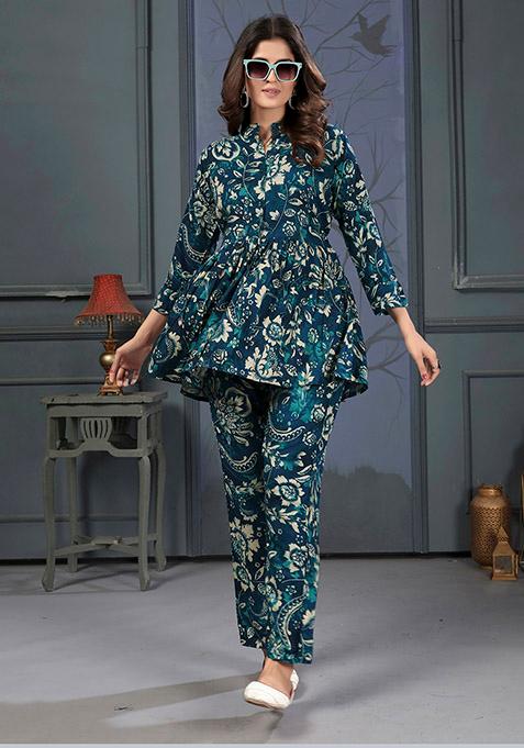 Multicolor Printed Rayon Co-Ord Set