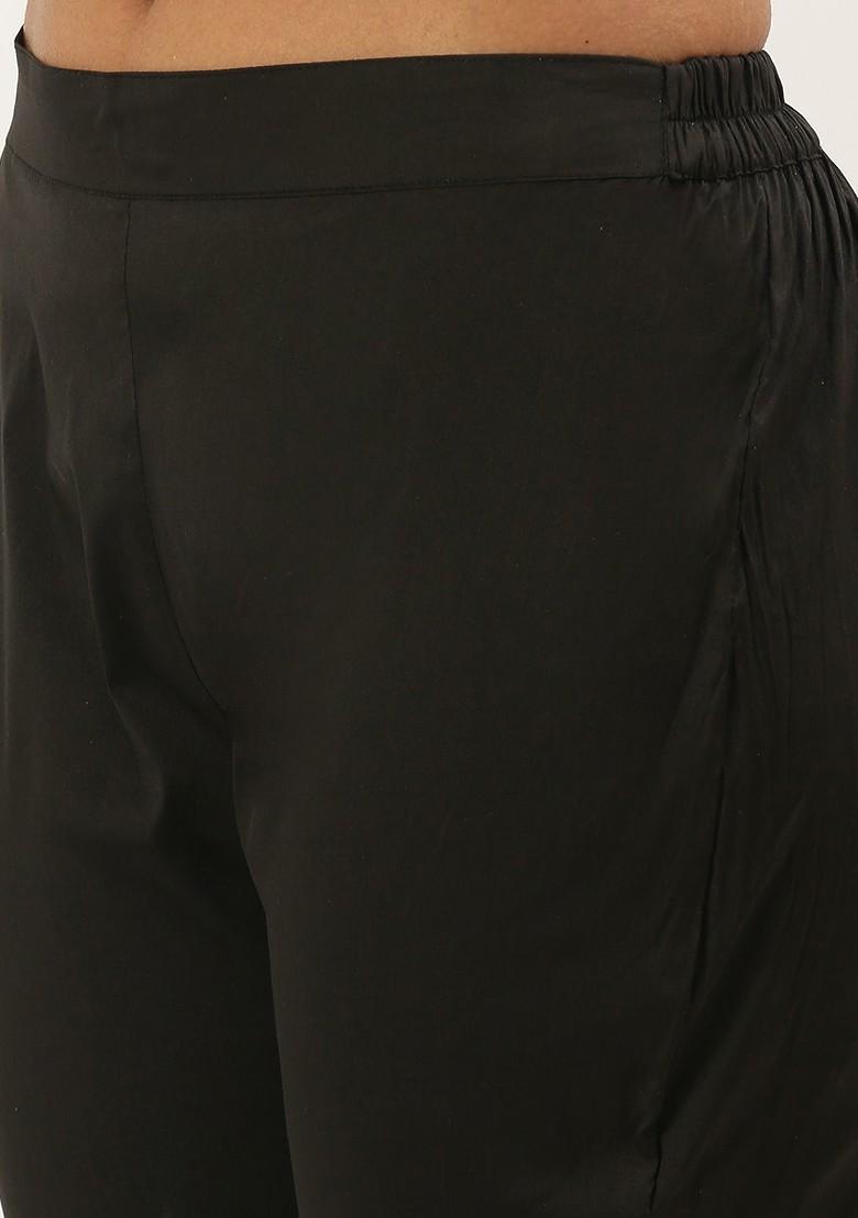 Grey Floral Print Poly Blend Kurta Set