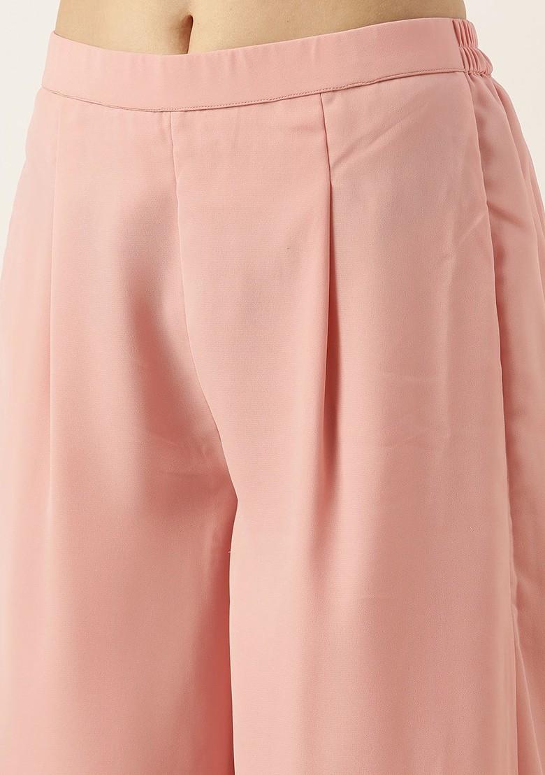 Navy Blue Ethnic Motifs Poly Blend Kurta Set