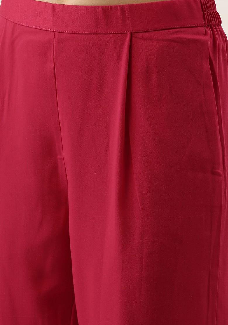 Pink Bandhani Print Poly Blend Kurta Set