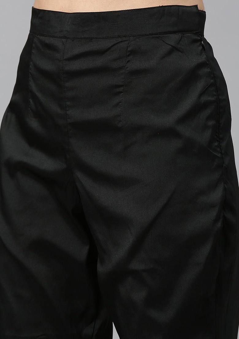 Beige Floral Print Poly Blend Kurta Set