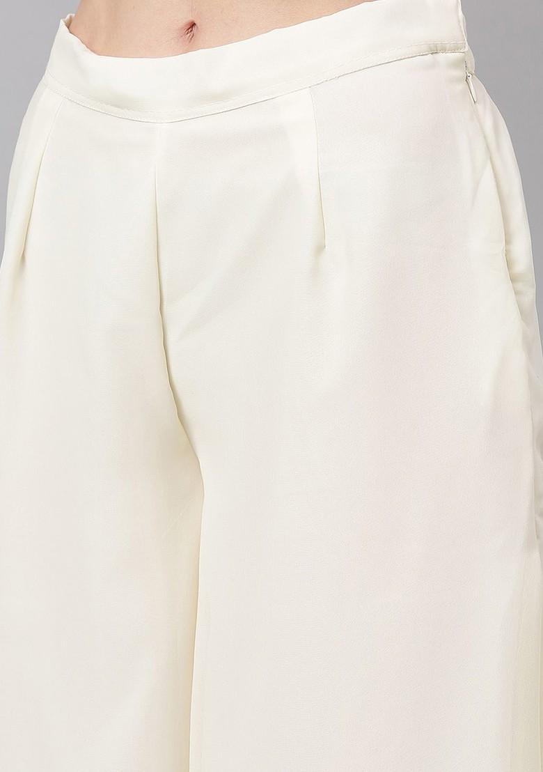 Pink Striped Print Poly Blend Kurta Set