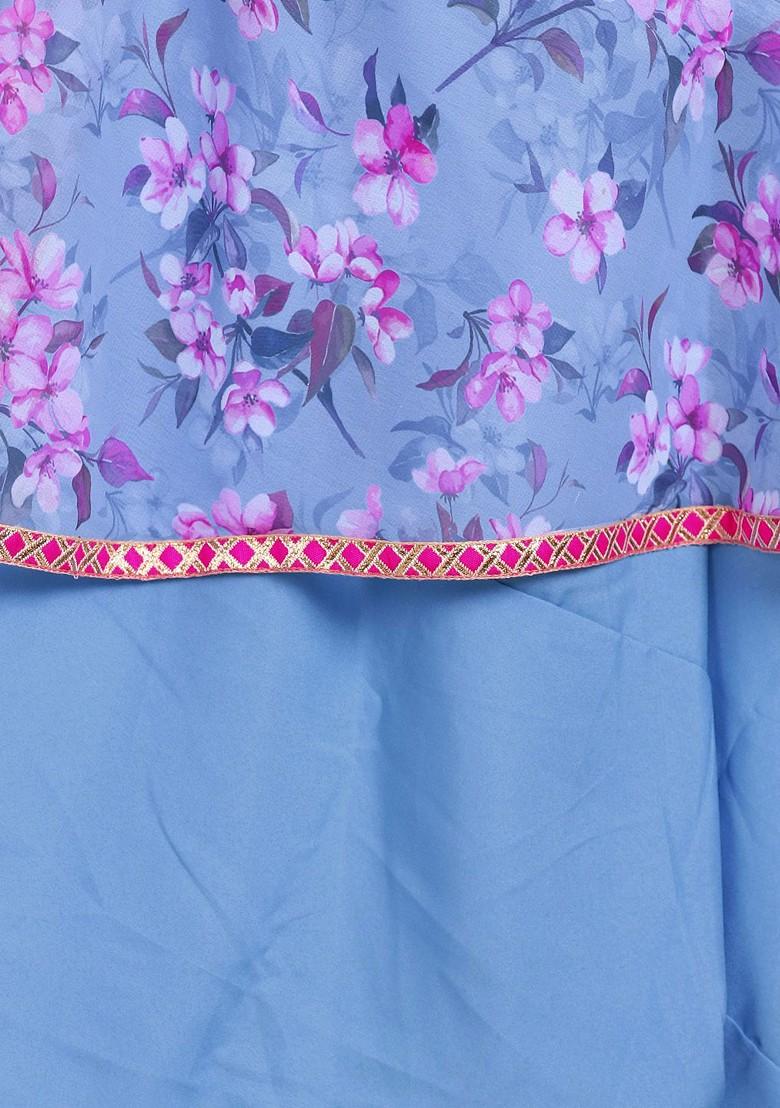 Pink Solid Poly Blend Kurta Set