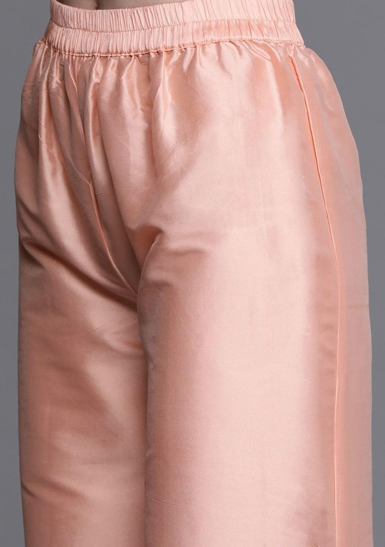 Blue Printed Poly Blend Kurta Set