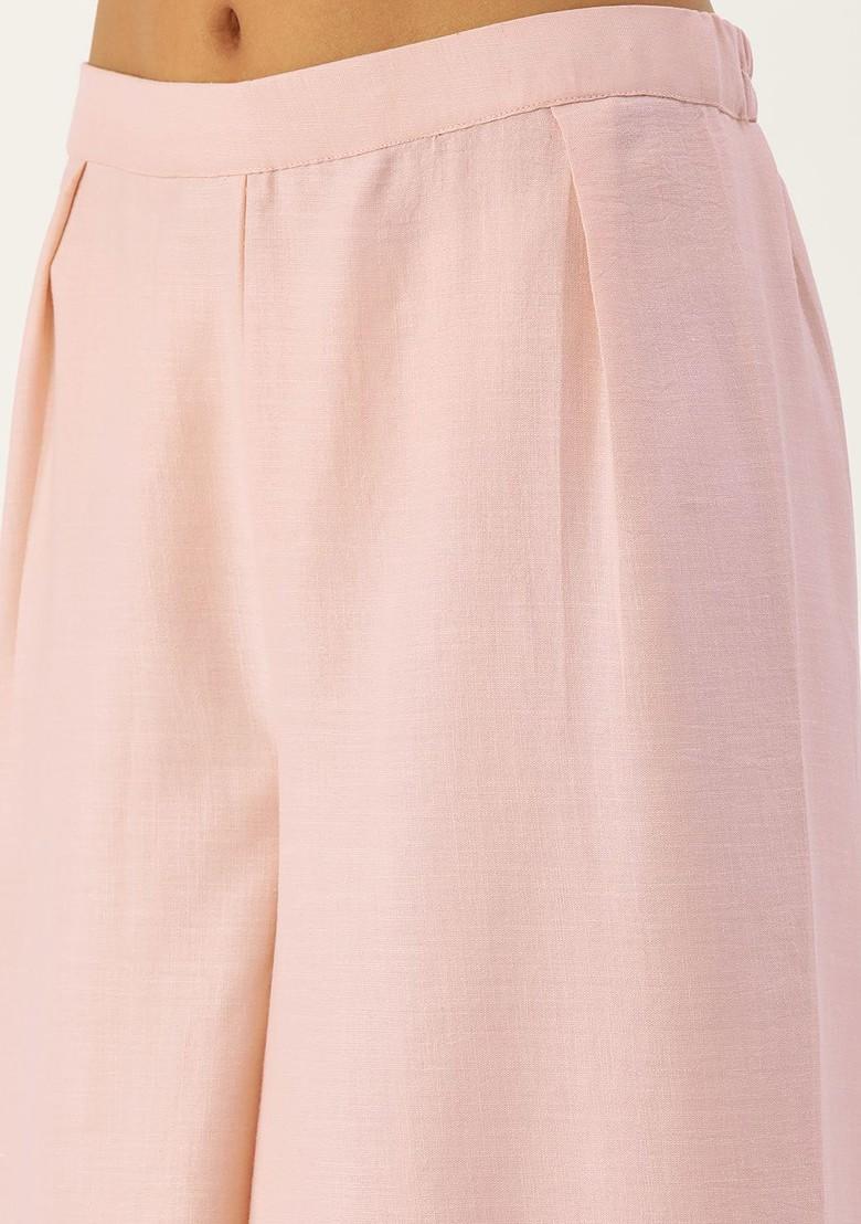 Grey Floral Print Poly Blend Kurta Set