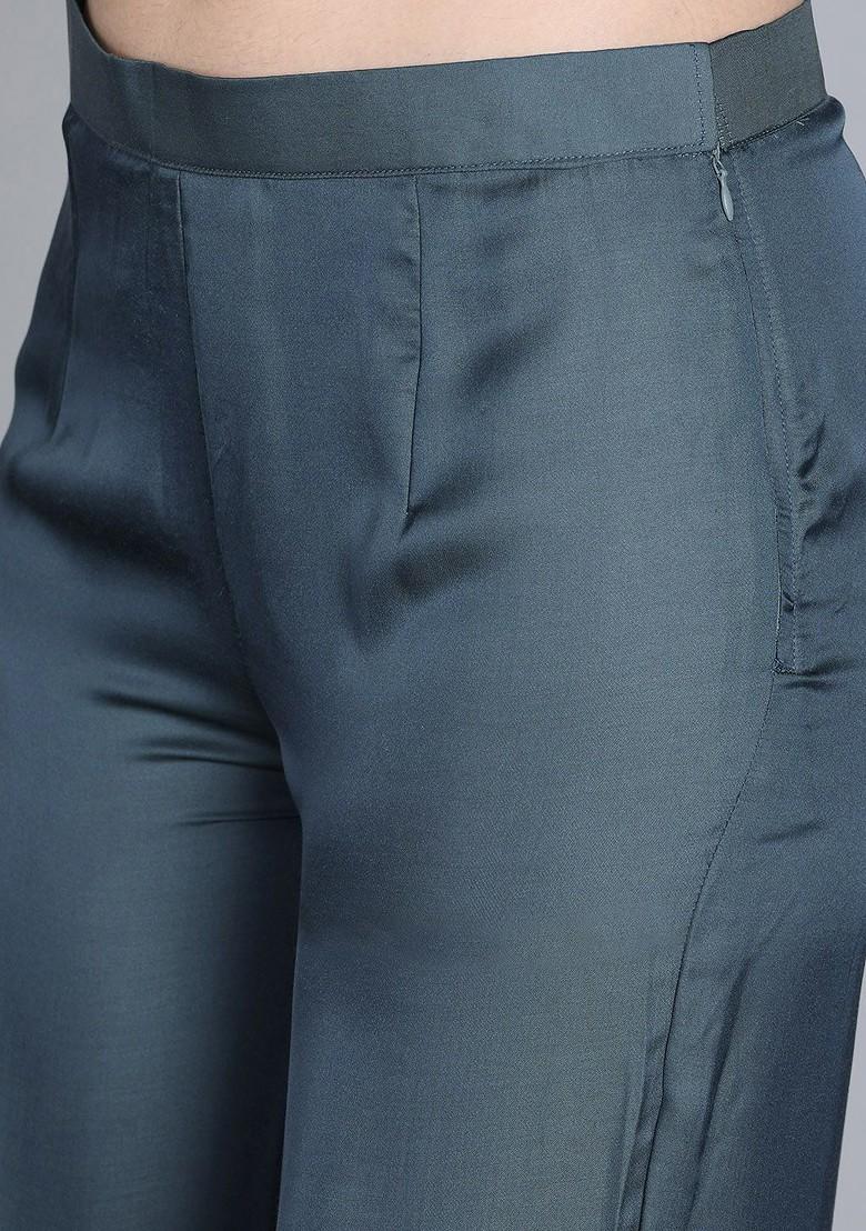 Green Printed Poly Blend Kurta Set