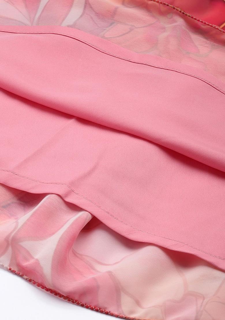 Multicolor Printed Georgette Co-Ord Set