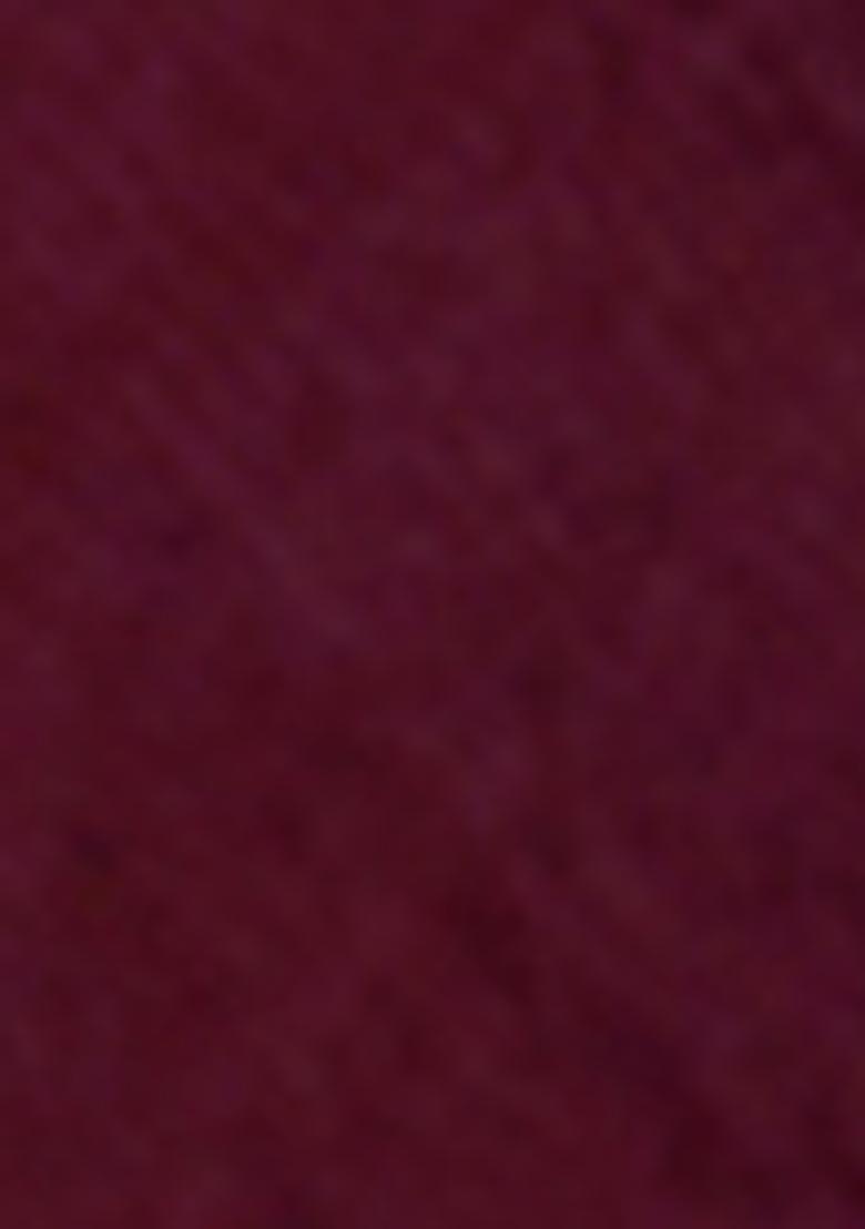 Maroon Zari Embroidered Viscose Kurta Set