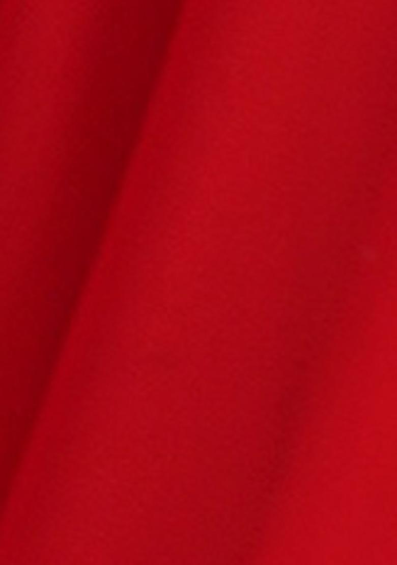 Red Solid Georgette Lehenga Set