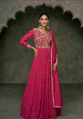 Pink Embroidered Silk Salwar Kameez