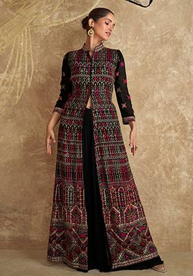 Black Embroidered Georgette Salwar Kameez