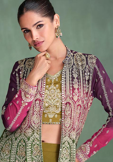 Arabic Green Georgette Salwar Kameez main image 0