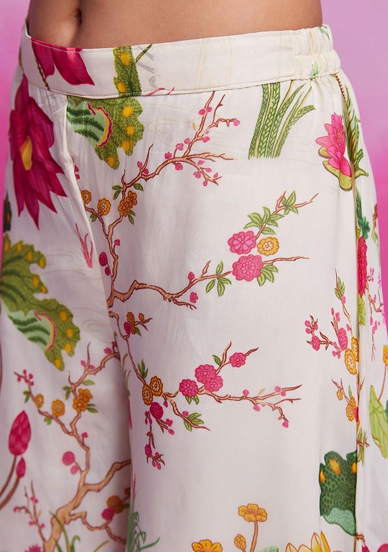 Pink Printed Poly Blend Fusion Set