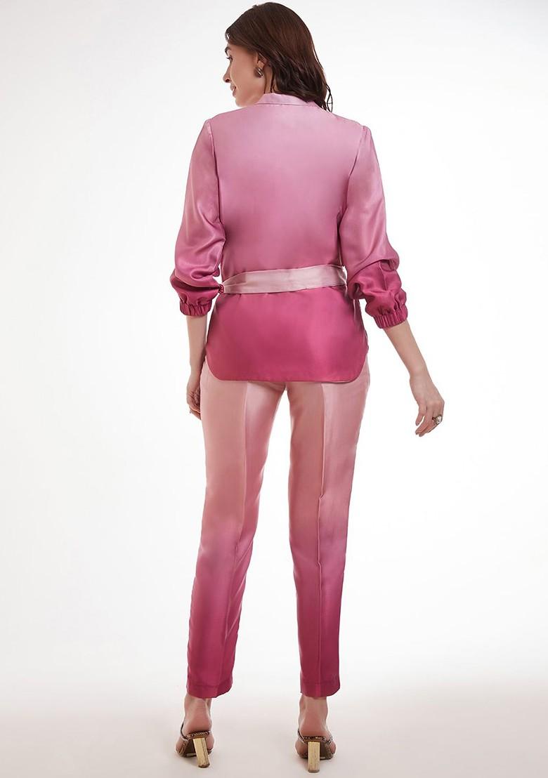 Pink Solid Poly Blend Fusion Set