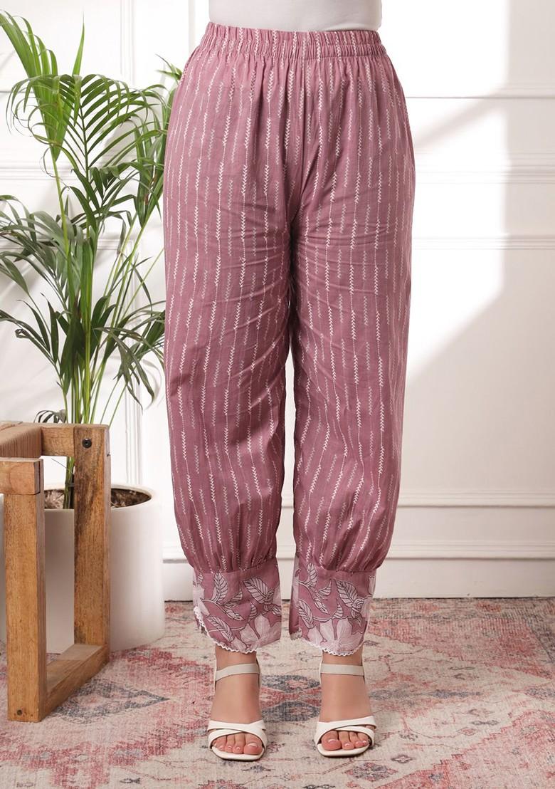 Pink Floral Print Cotton Kurta Set