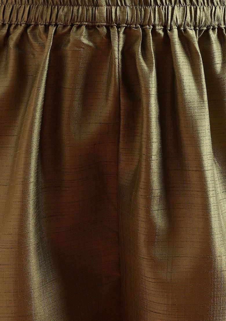 Green Printed Poly Blend Kurta Set