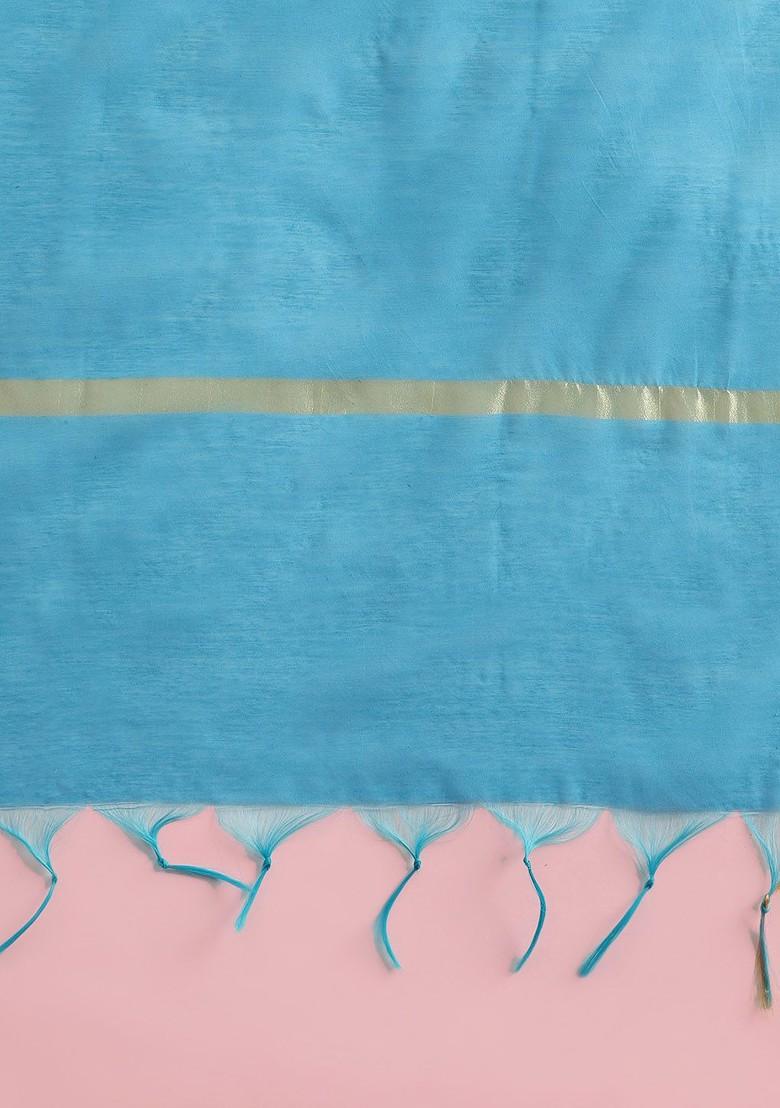 Purple Bead Embroidered Poly Blend Kurta Set