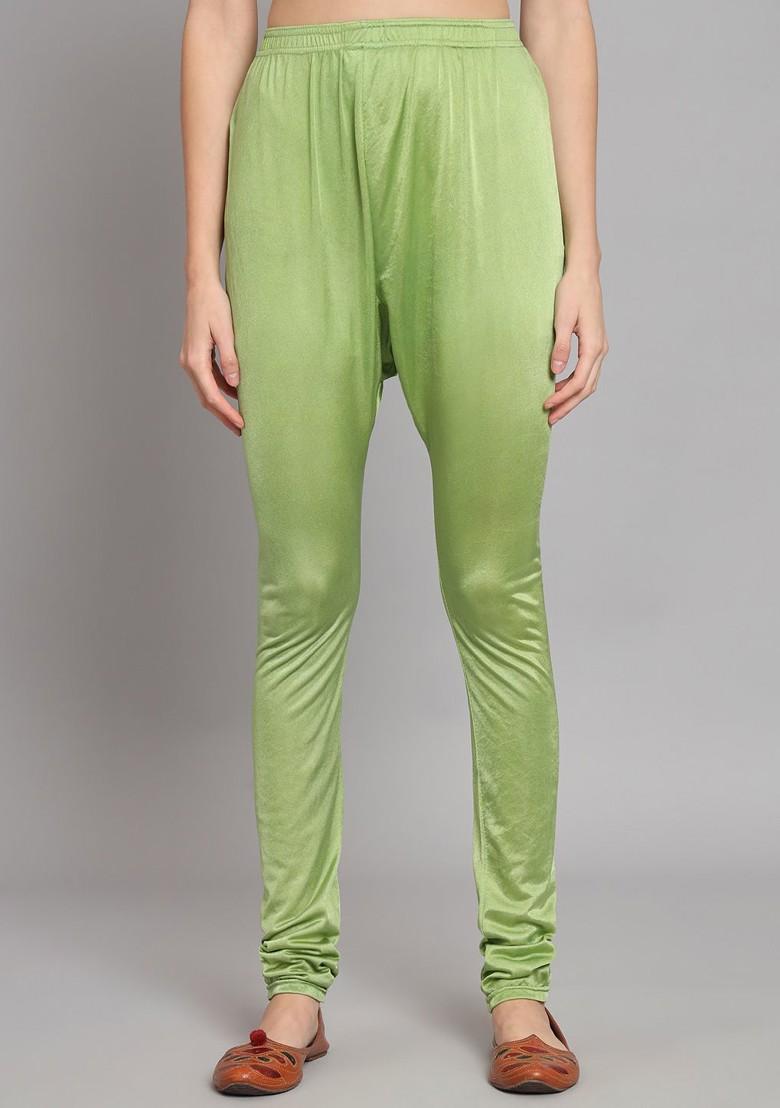 Green Printed Silk Kurta Set