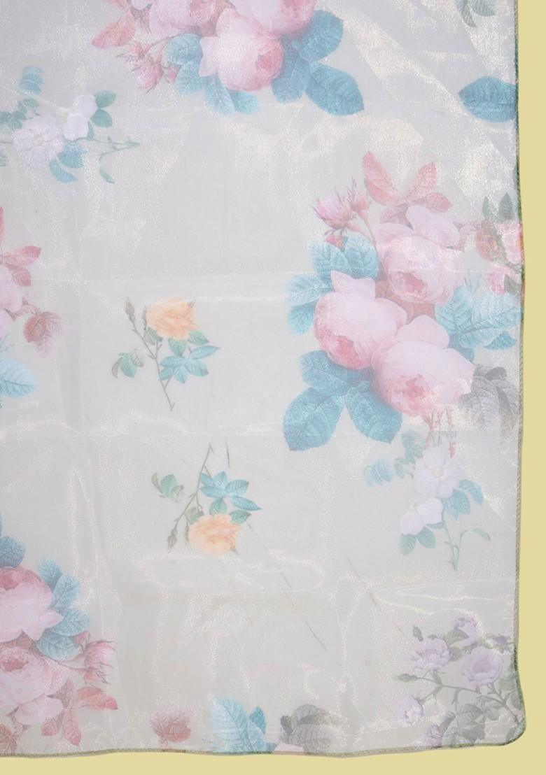 Green Printed Poly Blend Kurta Set