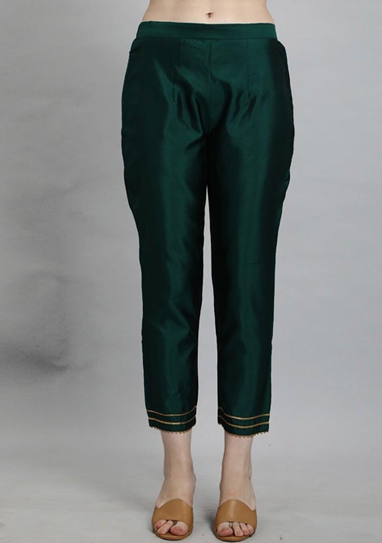 Green Ethnic Motifs Embroidery Poly Blend Kurta Set