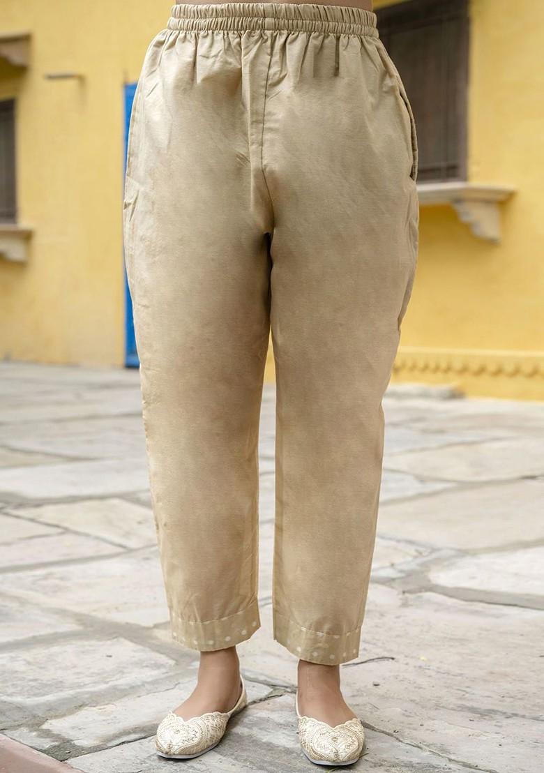 Brown Floral Embroidered Silk Kurta Set