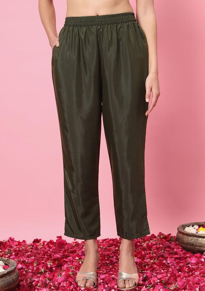 Green Floral Print Poly Blend Kurta Set