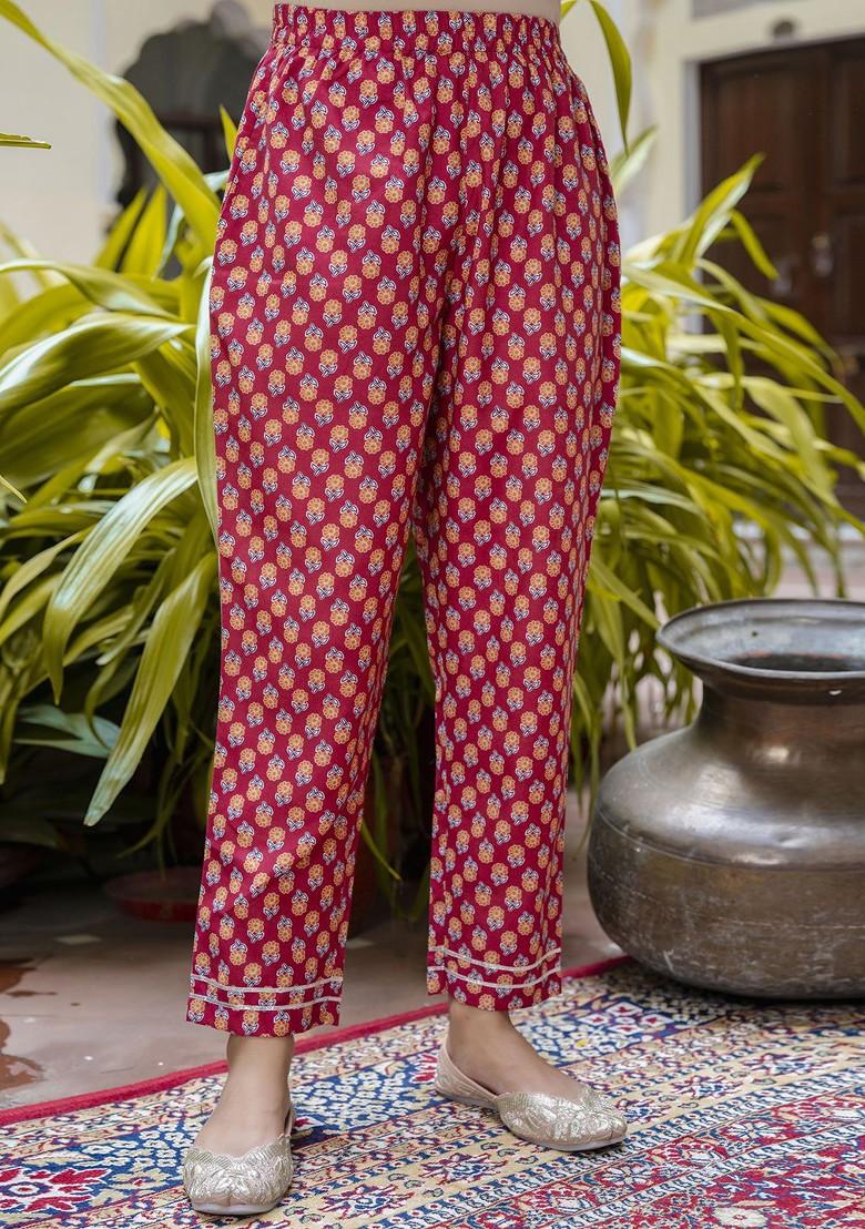 Maroon Gota Patti Poly Blend Kurta Set