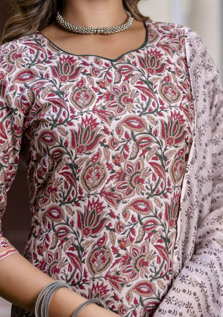 Maroon Ethnic Motifs Embroidery Poly Blend Kurta Set