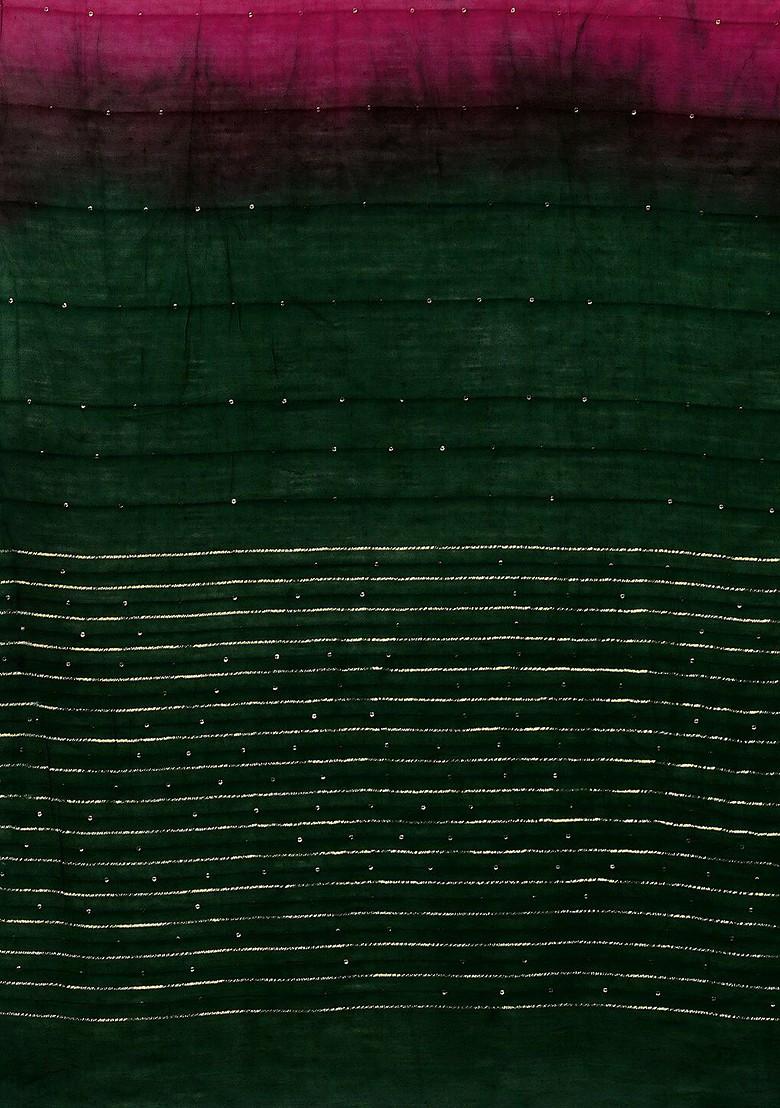 Green Floral Embroidered Poly Blend Kurta Set