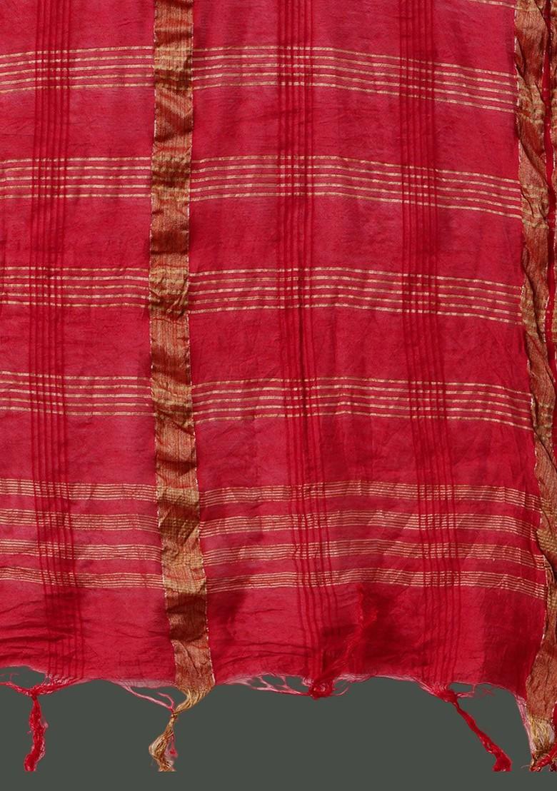 Maroon Gota Patti Cotton Kurta Set