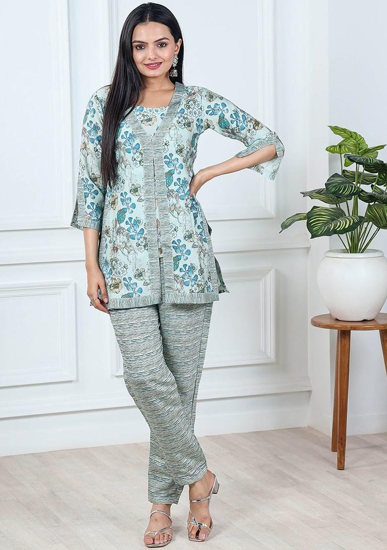 Green Printed Cotton Co-Ord Set