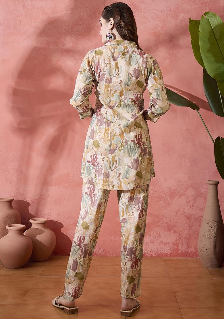 Multi Printed Muslin Co-Ord Set